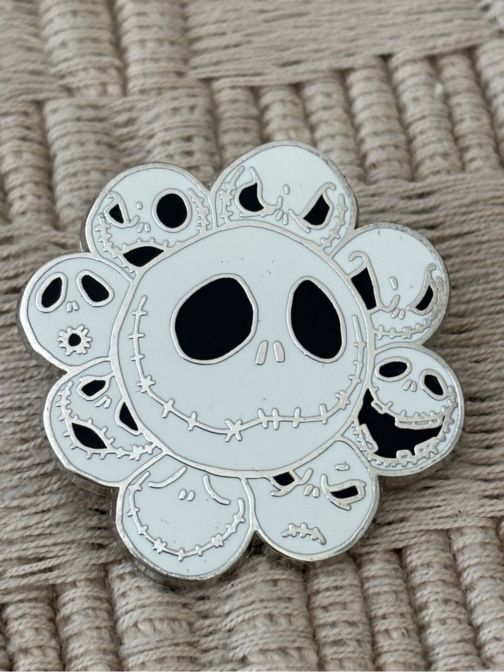 DISNEY 2014 Nightmare Before Christmas Jack Skellington Petal Faces Pin